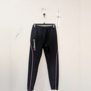 Swims Black Leggings with Pink Trim